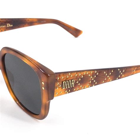 dior ladydiorstuds 3 08652 ue dark havana|Christian Dior Sunglasses LadyDiorStuds 086O7 Dark .